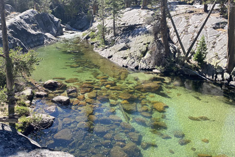 Bear Creek with clear water and colorful rocks